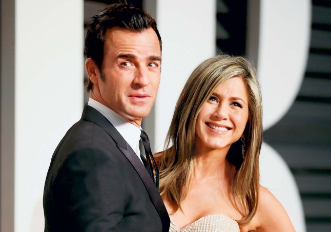 Actress Jennifer Aniston and fiance Justin Theroux arrive at the 2015 Vanity Fair Oscar Party in Beverly Hills, California, in this file photo taken February 22, 2015. Former "Friends" star Jennifer Aniston married long time boyfriend Justin Theroux at their Los Angeles area home after a four year romance, celebrity media reported on Thursday. REUTERS/Danny Moloshok/Files