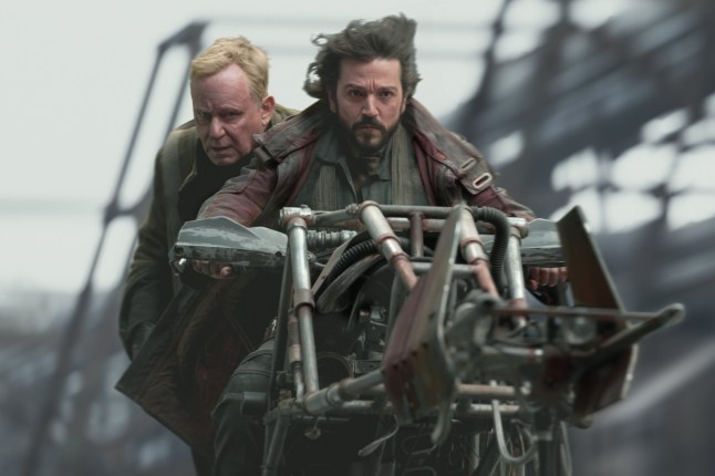 (L-R): Luthen Rael (Stellan Skarsgard) and Cassian Andor (Diego Luna) in Lucasfilm's ANDOR, exclusively on Disney+. ??2022 Lucasfilm Ltd. & TM. All Rights Reserved.