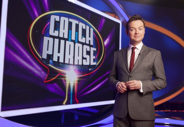 Editorial use only Mandatory Credit: Photo by ITV/Shutterstock (2611892a) Stephen Mulhern 'Catchphrase' TV Programme. - 2013 Classic game show Catchphrase is back, as the series that taught viewers to 'say what they see' makes a welcome return twith brand new host Stephen Mulhern. All of the show's most popular features are revived, including loveable mascot Mr Chips, the golden robot who appears sporadically throughout the Catchphrases