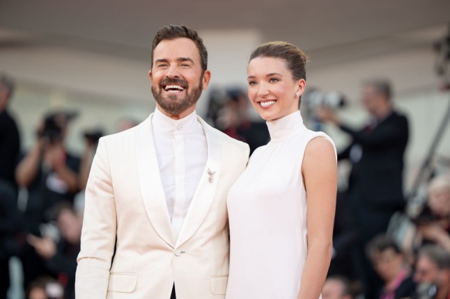 Mandatory Credit: Photo by Luca Carlino/NurPhoto/Shutterstock (14673450ag) Justin Theroux and Nicole Brydon Bloom attend a red carpet for the movie ''Beetlejuice Beetlejuice'' during the 81st Venice International Film Festival in Venice, Italy, on August 28, 2024. ''Beetlejuice Beetlejuice'' Opening Red Carpet - The 81st Venice International Film Festival, Italy - 28 Aug 2024