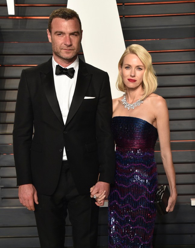 BEVERLY HILLS, CA - FEBRUARY 28: Actor Liev Schreiber (L) and actress Naomi Watts arrives at the 2016 Vanity Fair Oscar Party Hosted By Graydon Carter at Wallis Annenberg Center for the Performing Arts on February 28, 2016 in Beverly Hills, California. (Photo by John Shearer/Getty Images)