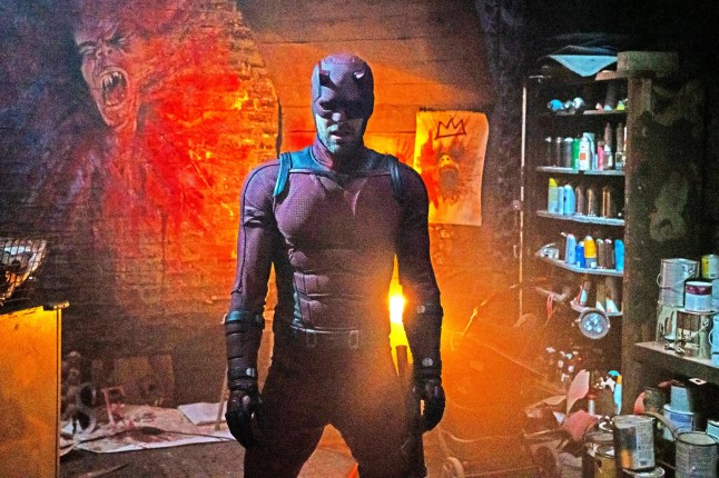 Daredevil/Matt Murdock (Charlie Cox) in Daredevil: Born Again, fully suited