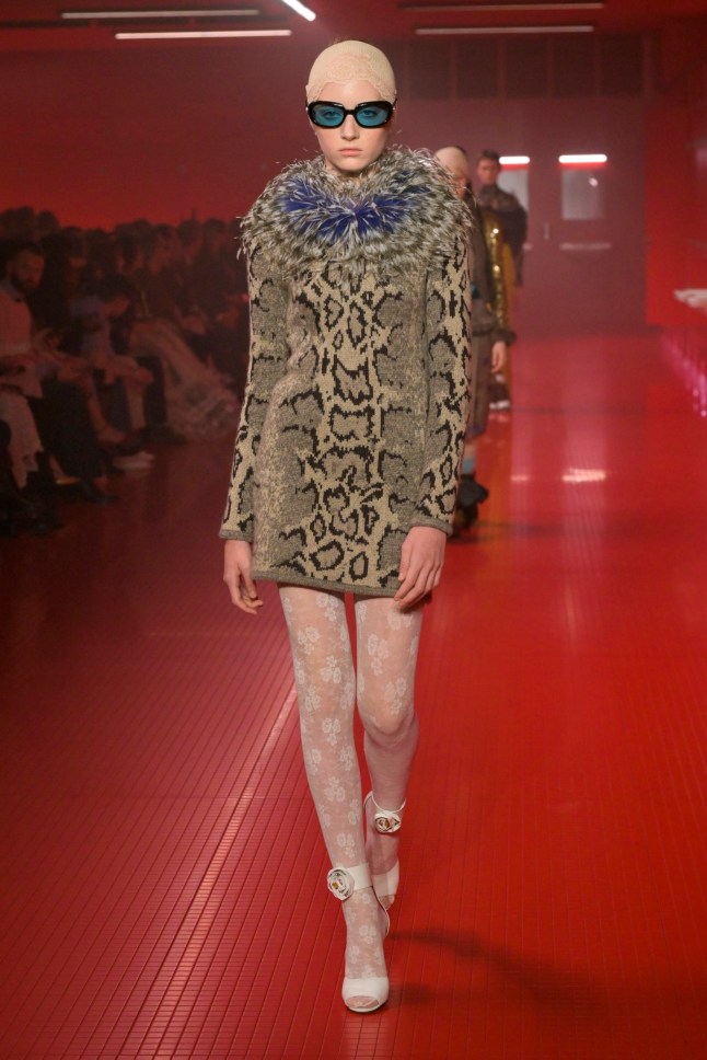 Model on the runway at the Valentino Fall RTW 2025 fashion show as part of Paris Fashion Week on March 9, 2025 in Paris, France. (Photo by Giovanni Giannoni/WWD via Getty Images)