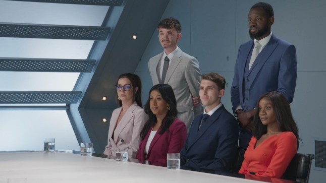 The Apprentice s19,06-03-2025,6,[Back Row L-R] Jonny and Fredrick [Front Row L-R] Emma, Anisa, Liam, Chisola,Candidates in boardroom,FremantleMedia Ltd,N/A