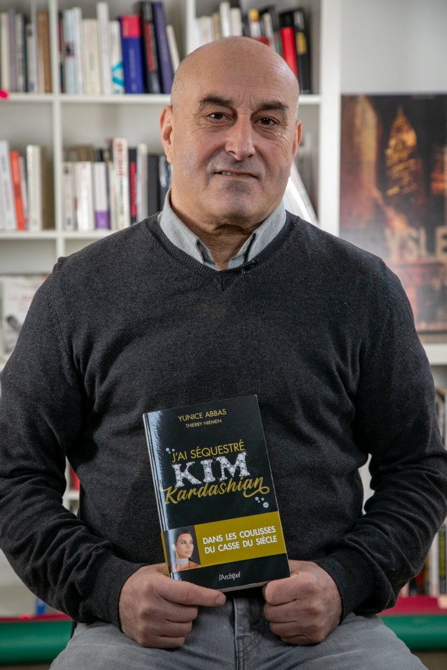 PARIS, FRANCE - FEBRUARY 08: Yunice Abbas, author of the book 'I sequestered Kim Kardashian' poses as he gives an interview on February 08, 2021 in Paris, France. (Photo by Marc Piasecki/Getty Images)