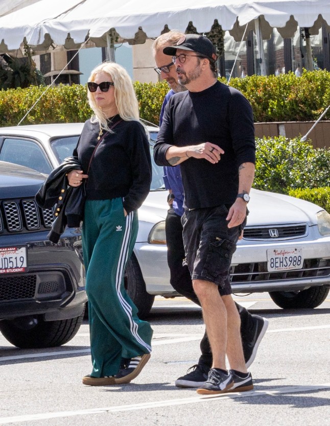 Glendale, CA - *EXCLUSIVE* - Musician Dave Grohl and his wife Jordyn Blum step out for a casual lunch date with a friend in Glendale. The couple enjoys a relaxed outing while catching up over a meal. Pictured: Dave Grohl, Jordyn Blum BACKGRID USA 16 MARCH 2025 USA: +1 310 798 9111 / usasales@backgrid.com UK: +44 208 344 2007 / uksales@backgrid.com *UK Clients - Pictures Containing Children Please Pixelate Face Prior To Publication*