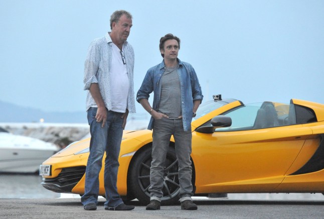 Mandatory Credit: Photo by Marbella Photo/REX/Shutterstock (2470045g) Jeremy Clarkson and Richard Hammond 'Top Gear' TV Programme Filming in Puerto Banus, Spain - 04 Jun 2013