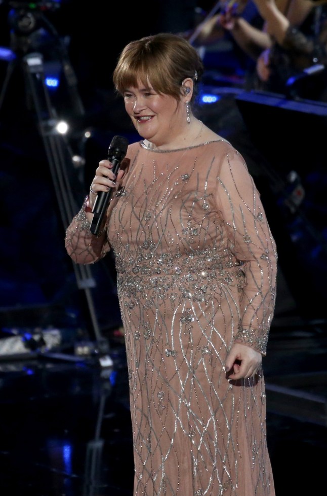 VATICAN CITY, VATICAN - DECEMBER 14: Susan Boyle performs at the Paul VI Hall during Vatican annual Christmas Concert on December 14, 2019 in Vatican City, Vatican. (Photo by Franco Origlia/Getty Images)